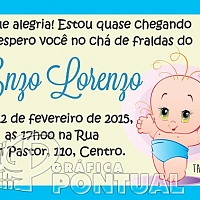 Convite Infantil CÃ³d. 039